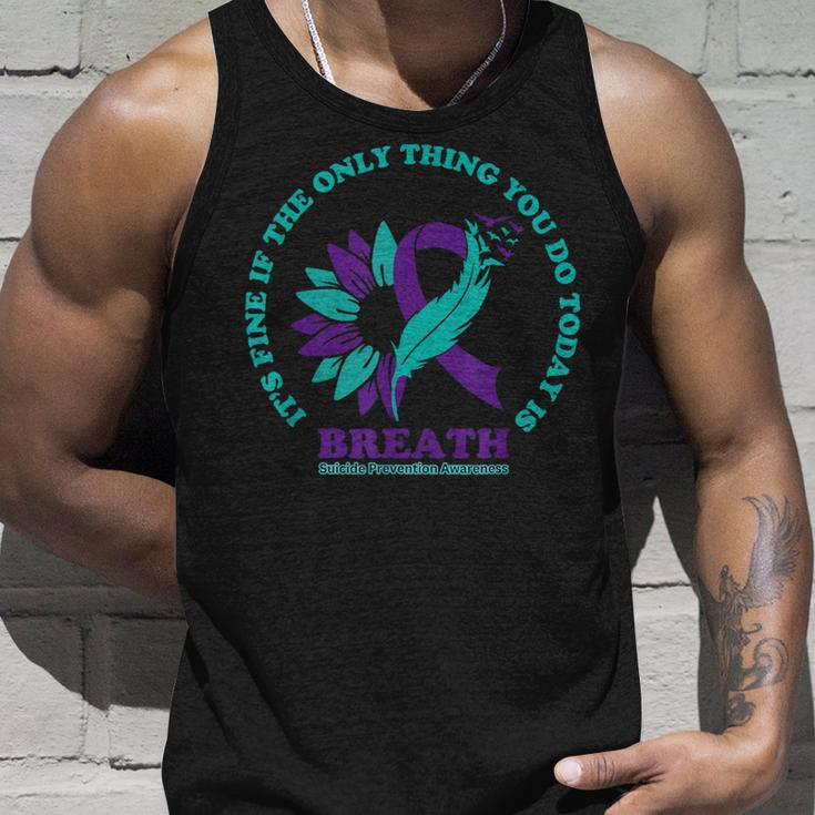 Breathe Suicide Prevention Awareness For Suicide Prevention Tank Top Gifts for Him
