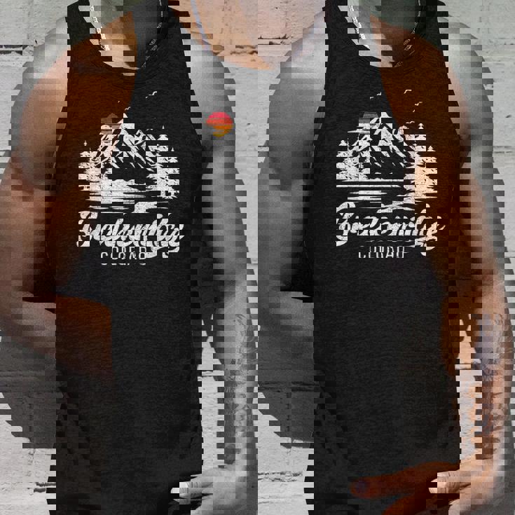 Breckenridge Colorado Vintage Mountain Landscape Unisex Tank Top Gifts for Him