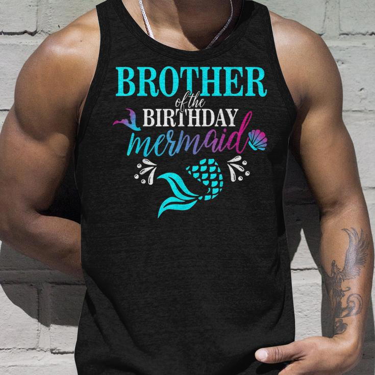 Brother Of The Birthday Mermaid Matching Family Unisex Tank Top Gifts for Him