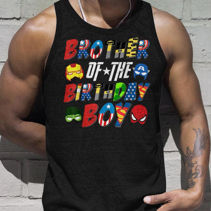 Brother Of The Superhero Birthday Boy Super Hero Family Unisex Tank Top Gifts for Him