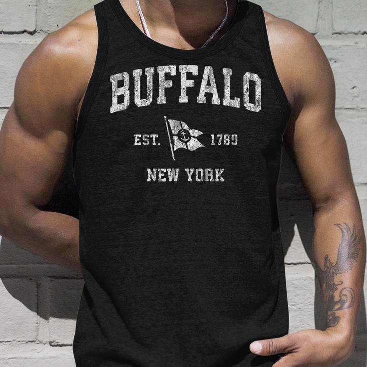 Buffalo New York Ny Vintage Boat Anchor Flag Design Unisex Tank Top Gifts for Him