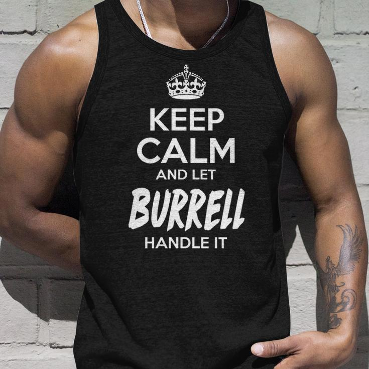 Burrell Name Gift Keep Calm And Let Burrell Handle It Unisex Tank Top Gifts for Him