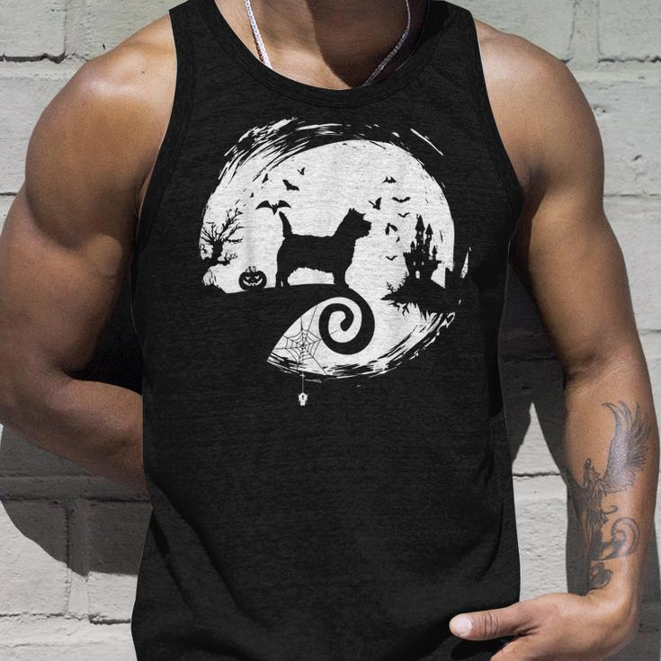 Cairn Terrier Halloween Costume Moon Silhouette Horror Halloween Costume Tank Top Gifts for Him
