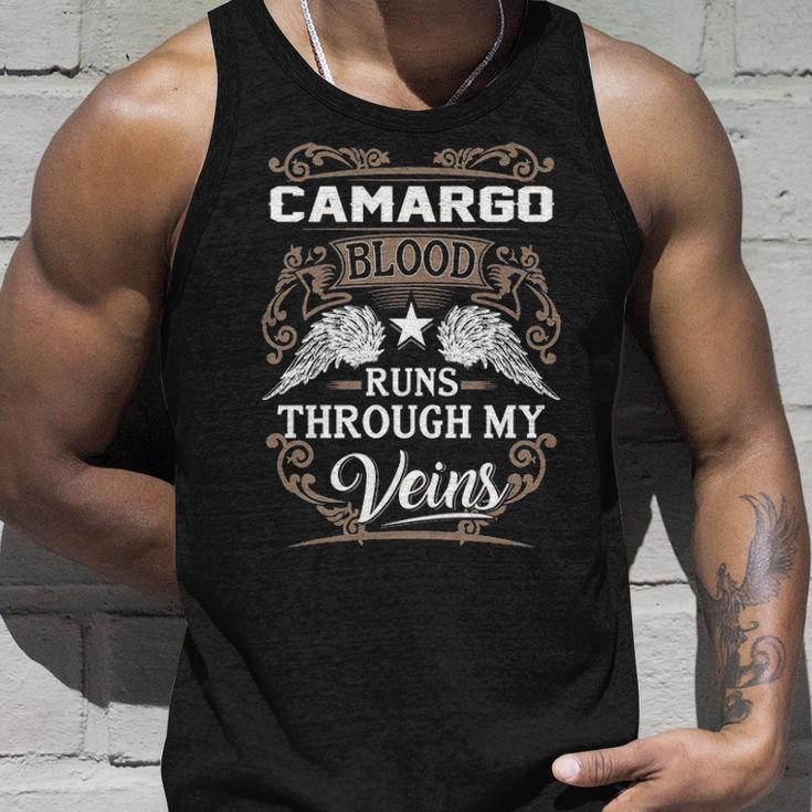 Camargo Name Gift Camargo Blood Runs Throuh My Veins Unisex Tank Top Gifts for Him