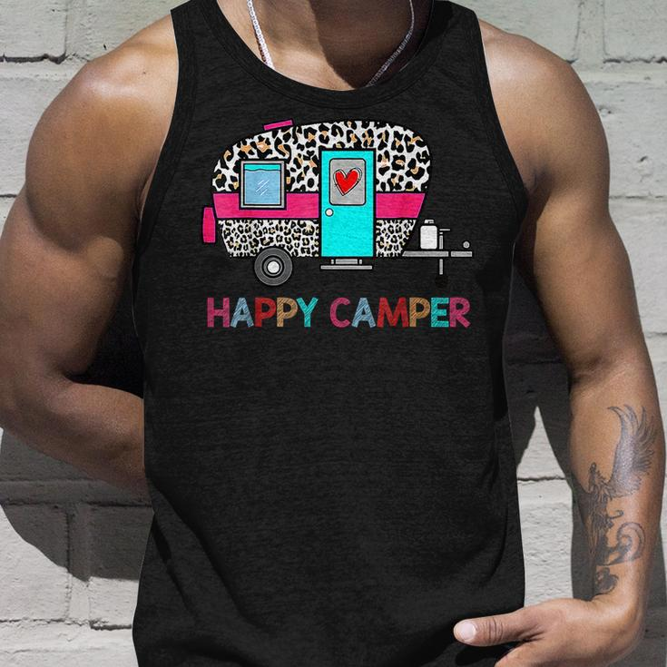 Camper Happy Summer Camp Camping Leopard Glamping Camping Tank Top Gifts for Him