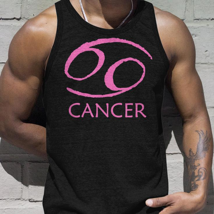 Cancer Zodiac Sign Pink Symbol Stars June July Birthday Tank Top Gifts for Him