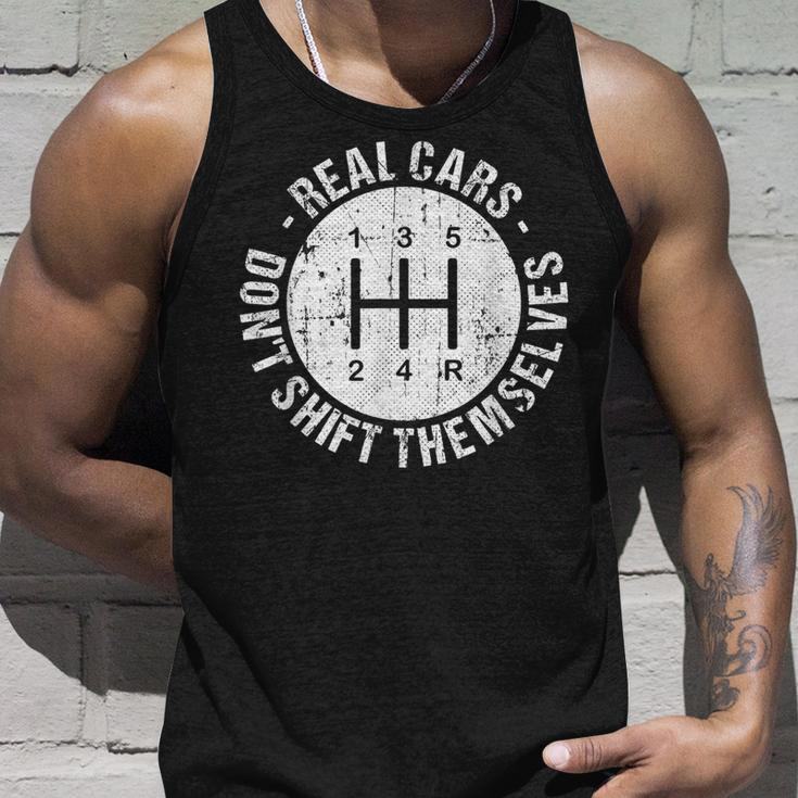 Car Guy Real Cars Dont Shift Themselves Cars Tank Top Gifts for Him