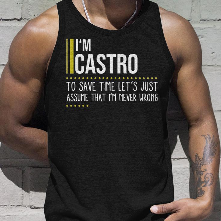 Castro Name Gift Im Castro Im Never Wrong Unisex Tank Top Gifts for Him