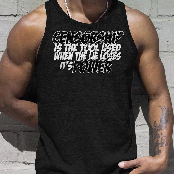 Censorship Is Bad Libertarian Free Thinking Unisex Tank Top Gifts for Him