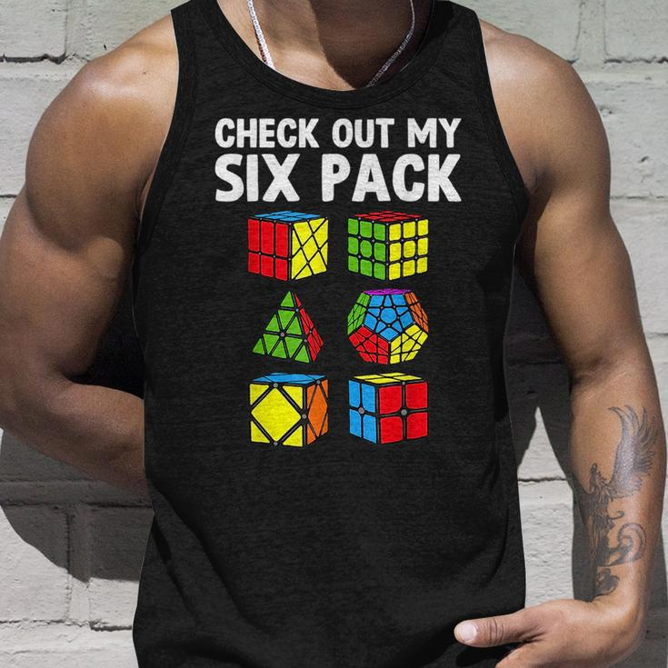 Check Out My Six Pack Puzzle Cube Funny Speed Cubing Unisex Tank Top Gifts for Him
