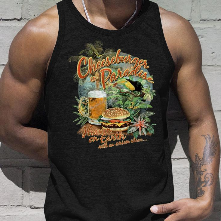 Cheeseburger In Paradise-Heaven On Earth Tank Top Gifts for Him