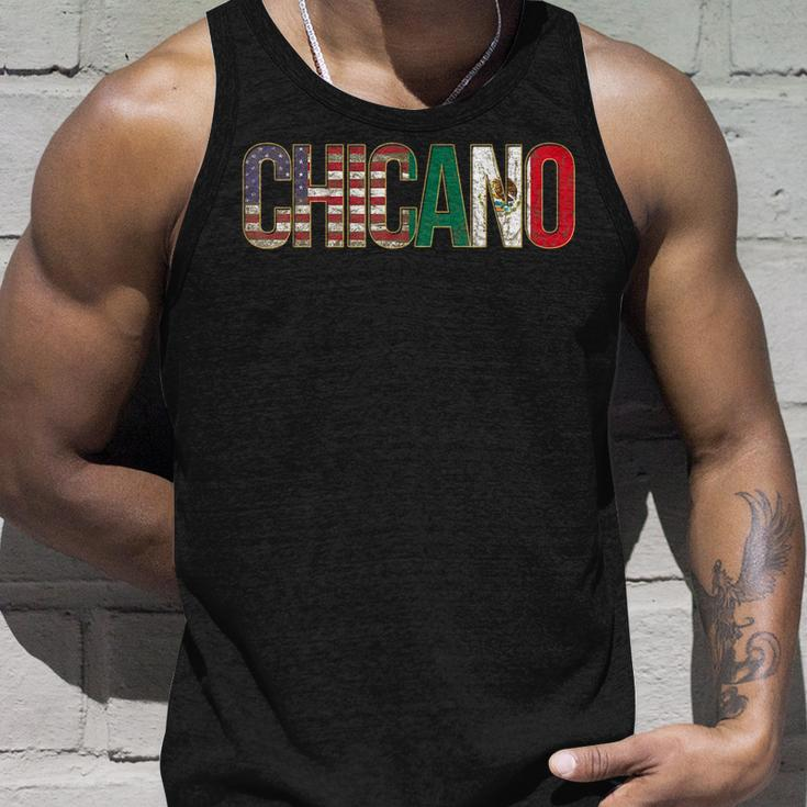 Chicano American Mexican Patriotic Chicano Tank Top Gifts for Him