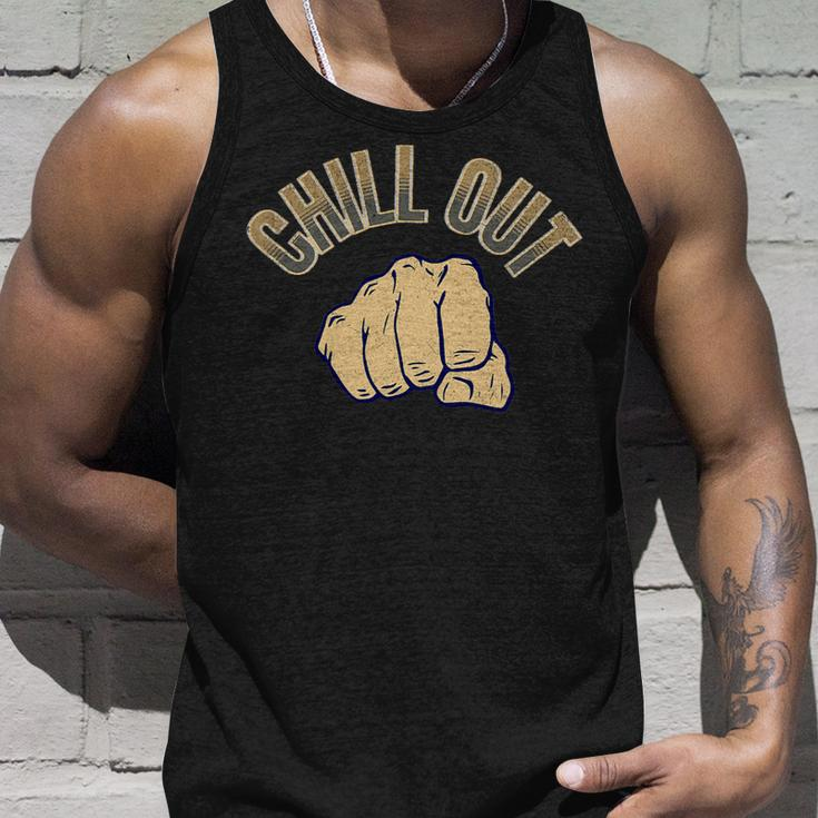 Chill Out Meditation Gym Unisex Tank Top Gifts for Him