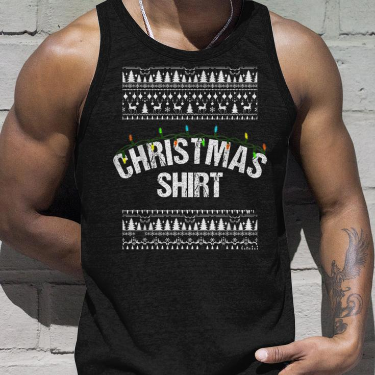 Christmas Fairy Lights Ugly Christmas Sweaters Tank Top Gifts for Him