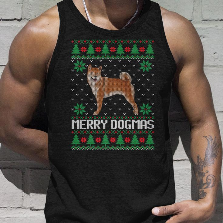 Christmas Merry Dogmas Ugly Christmas Sweater Tank Top Gifts for Him