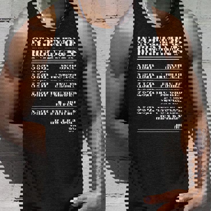 Cnc Operator Hourly Rates Funny Machinist Programmer Labor Unisex Tank Top Gifts for Him