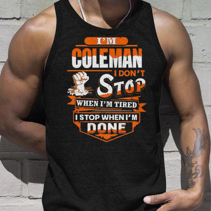Coleman Name Gift Im Coleman Unisex Tank Top Gifts for Him