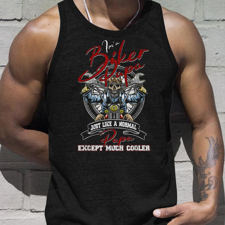 Cooler Biker Papa Grandpa Daddy Love Ride Motorcycle Funny Unisex Tank Top Gifts for Him