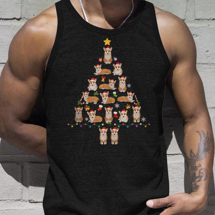 Corgi Dog Christmas Tree Ugly Christmas Sweater Tank Top Gifts for Him
