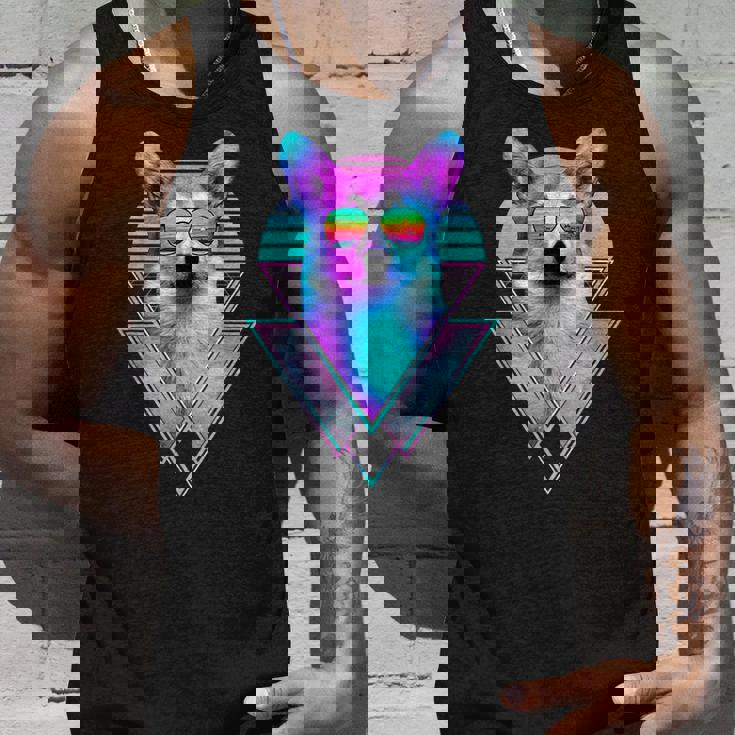 Corgi Dog With Sunglasses Vintage Retro Vaporwave Beach Vibe Tank Top Gifts for Him Corgi Dog With Sunglasses Vintage Retro Vaporwave Beach Vibe Tank Top Gifts for Him