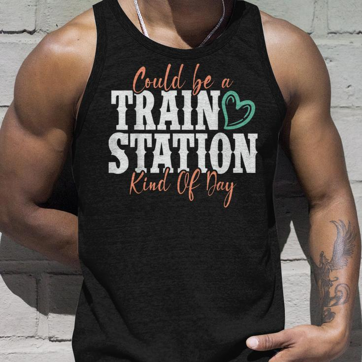 Could Be A Train Station Kind Of Day Unisex Tank Top Gifts for Him