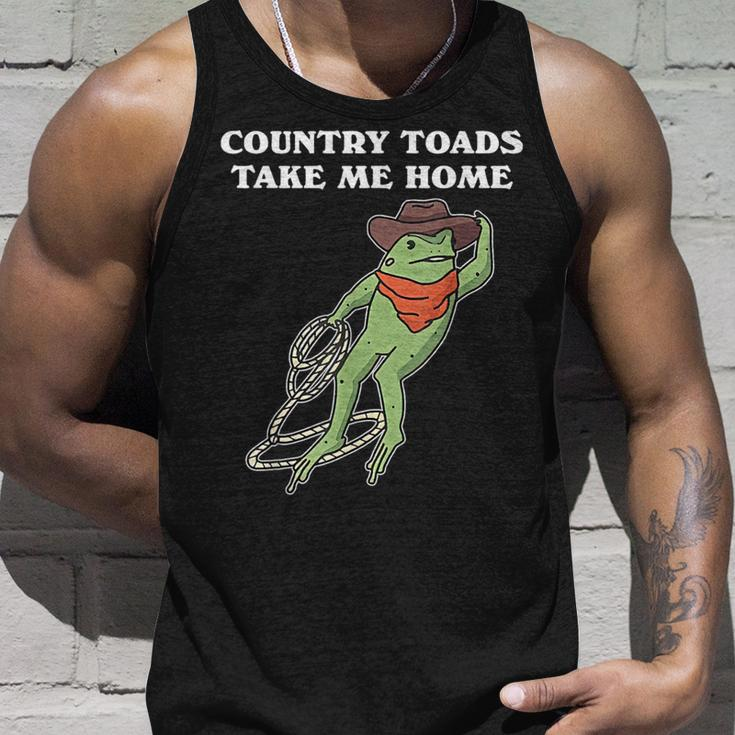 Country Toads Take Me Home Cowboy Frog Western Tank Top Gifts for Him