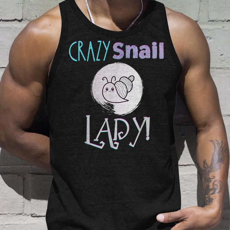 Crazy Snail Lady Funny Snail Lover Gift Unisex Tank Top Gifts for Him