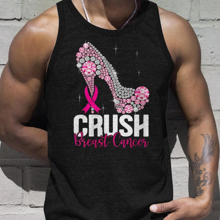 Crush Breast Cancer Awareness Bling Pink Ribbon Tank Top Gifts for Him