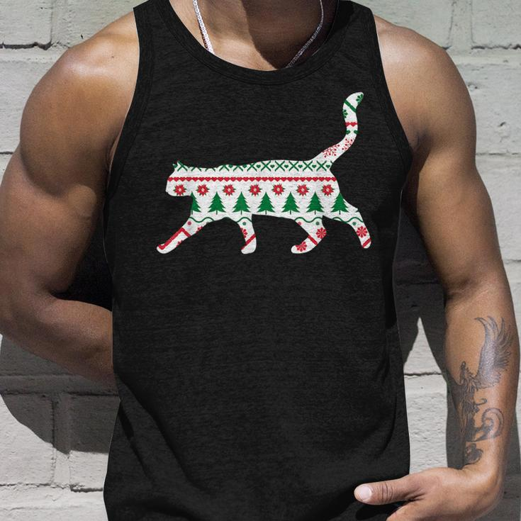 Cute Cat Ugly Christmas Sweater -T Meow Xmas Tank Top Gifts for Him