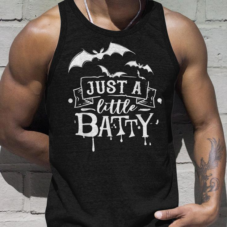 Cute And Creepy Halloween Just A Little Batty Witch Lover Tank Top Gifts for Him