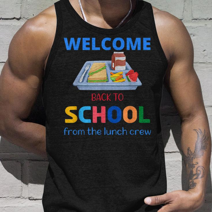 Cute Welcome Back To School From The Lunch Crew Lunch Lady Unisex Tank Top Gifts for Him