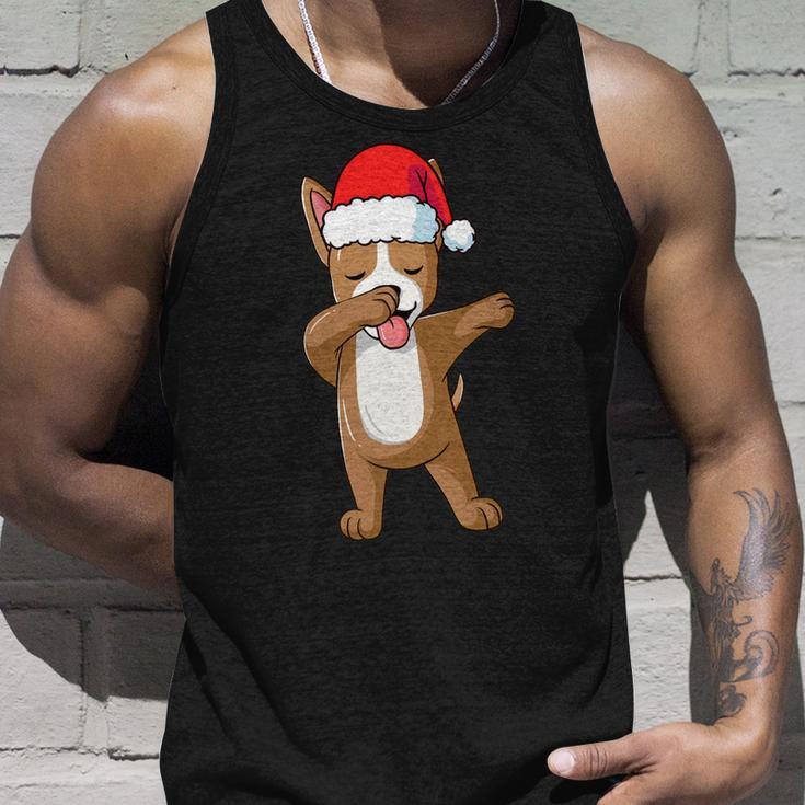 Dabbing Greyhound Hat Christmas Dab Dance Cute Dog Unisex Tank Top Gifts for Him