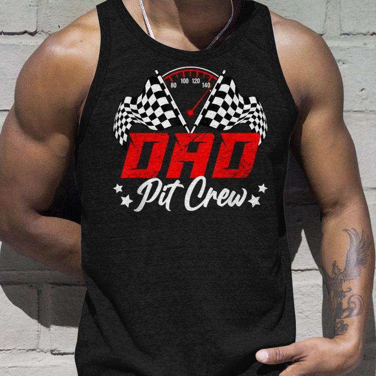Dad Pit Crew Birthday Party Race Car Lover Racing Family Tank Top Gifts for Him