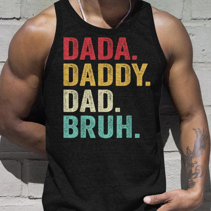 Dada Daddy Dad Bruh Men Fathers Day Vintage Funny Father Unisex Tank Top Gifts for Him