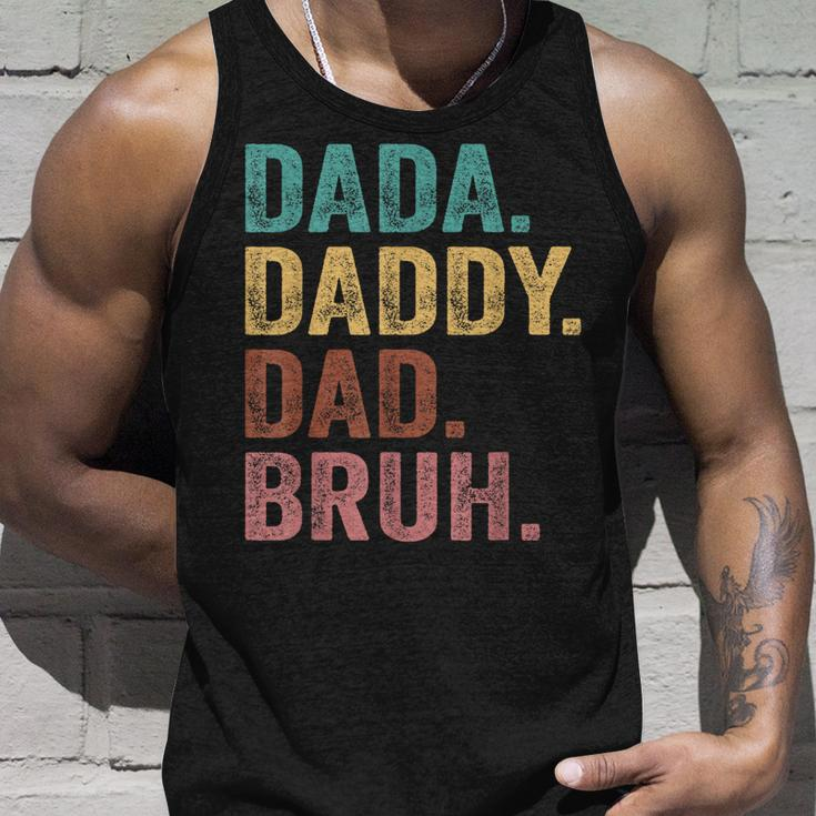 Dada Daddy Dad Bruh Vintage Funny Fathers Day Unisex Tank Top Gifts for Him
