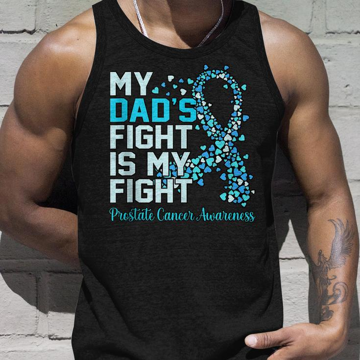 Dads Fight Is My Fight Prostate Cancer Awareness Graphic Unisex Tank Top Gifts for Him