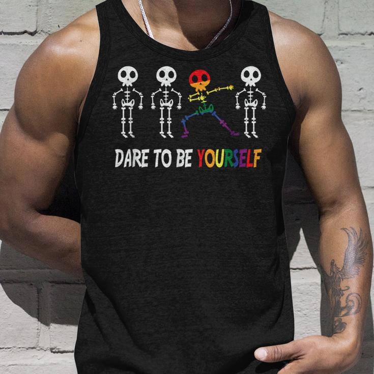 Dare To Be Yourself | Cute Lgbt Pride Unisex Tank Top Gifts for Him