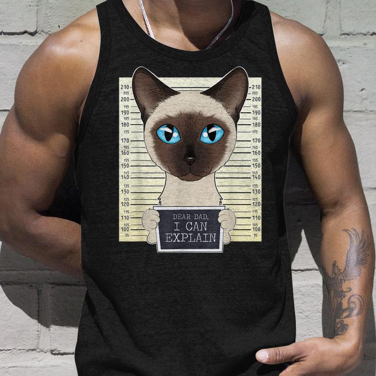 Dear Dad I Can Explain I Siamese Cat Dad I Siamese Cat Unisex Tank Top Gifts for Him