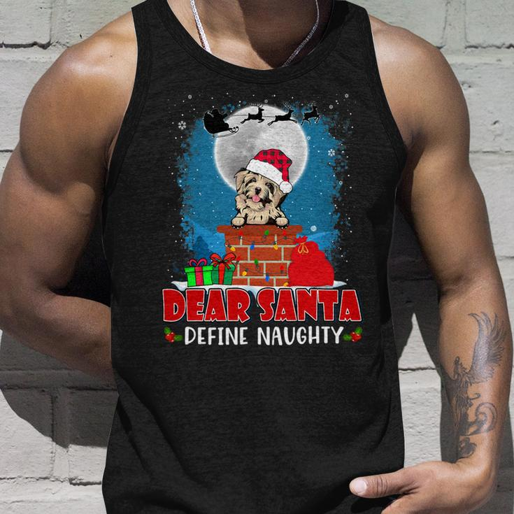 Dear Santa Define Naughty Havanese Dog Funny Christmas Unisex Tank Top Gifts for Him