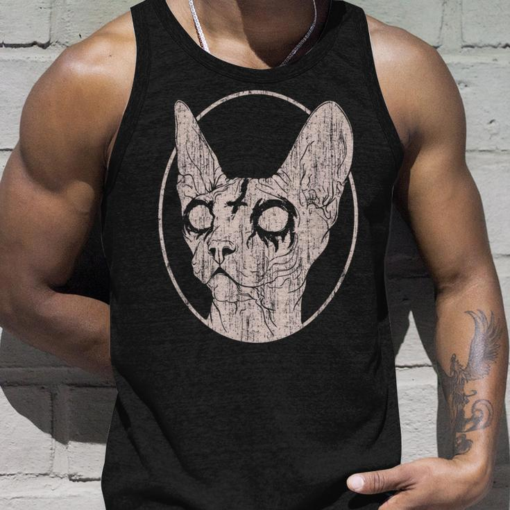 Death Metal Sphynx Cat Tank Top Gifts for Him