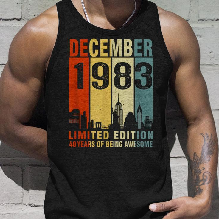 December 1983 40 Years Of Being Awesome Vintage Tank Top Gifts for Him