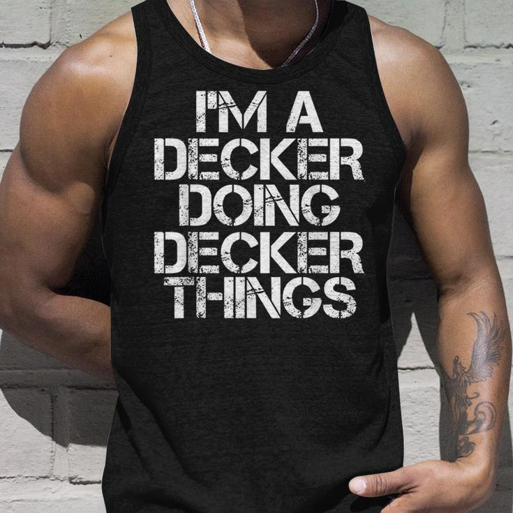 Decker Funny Surname Family Tree Birthday Reunion Gift Idea Unisex Tank Top Gifts for Him