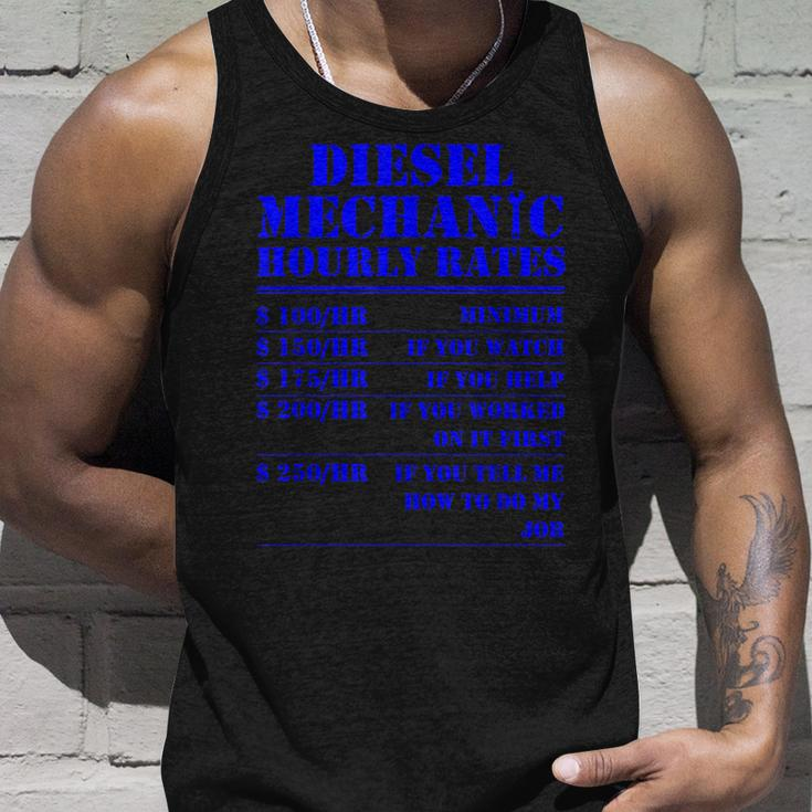 Diesel Mechanic Hourly Rate Engine Vehicle Labor Tank Top Gifts for Him
