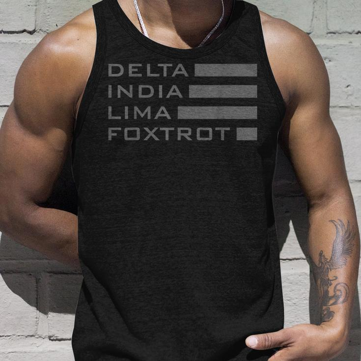 Dilf Delta India Lima Foxtrot Military Alphabet Unisex Tank Top Gifts for Him