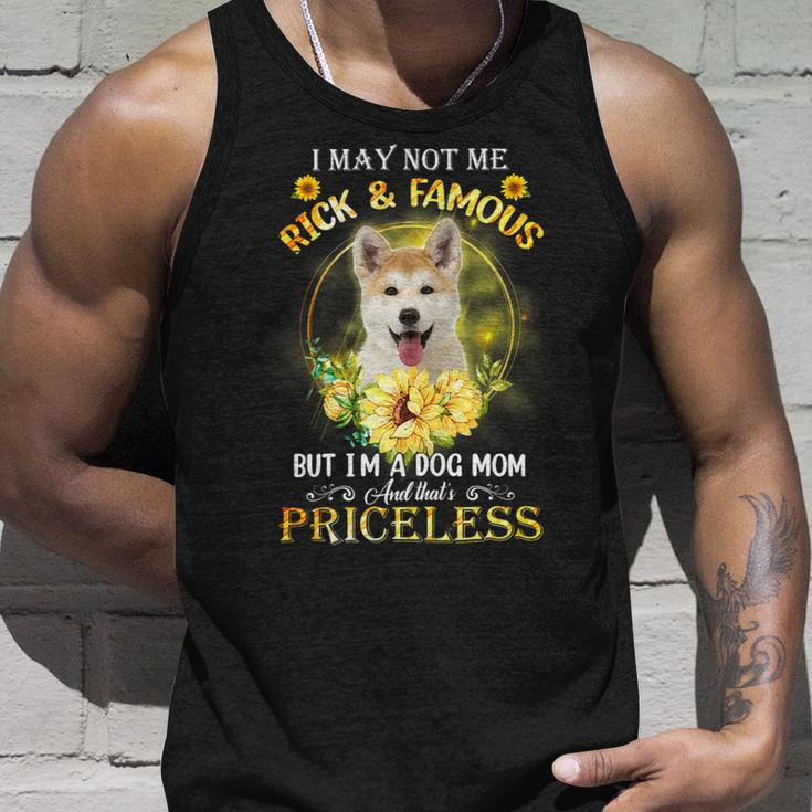 Dog Akita Womens Akita Inu I May Not Be Rich And Famous But Im A Dog Mom Unisex Tank Top Gifts for Him
