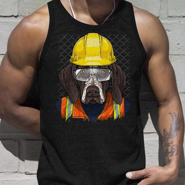 Dog German Shorthaired Construction Worker German Shorthaired Pointer Laborer Dog Unisex Tank Top Gifts for Him
