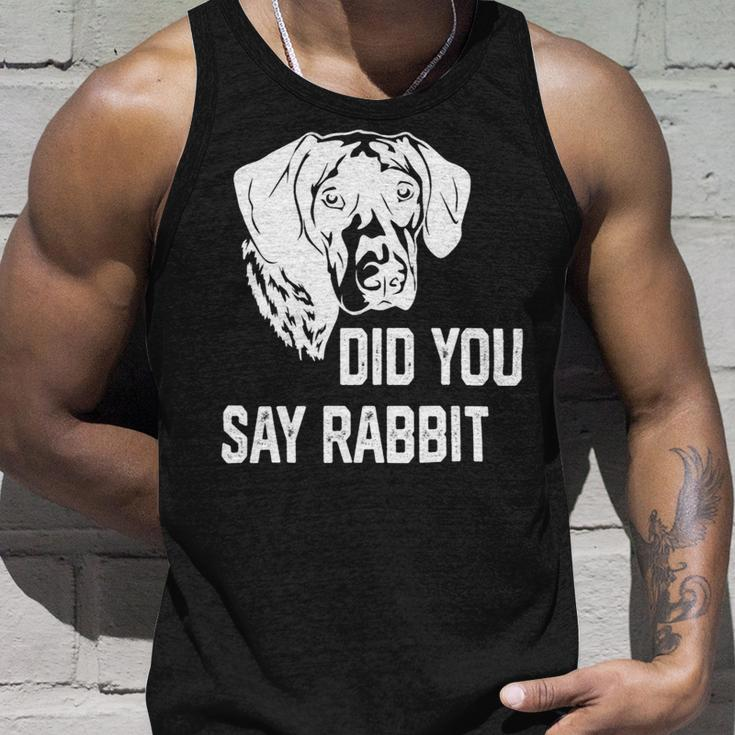 Dog German Shorthaired Did You Say Rabbit German Shorthaired Pointer Dad Mom 2 Unisex Tank Top Gifts for Him