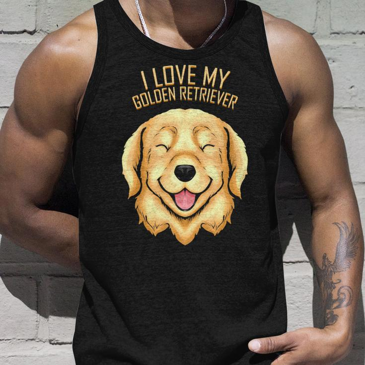 Dog Lover I Love My Golden Retriever Unisex Tank Top Gifts for Him