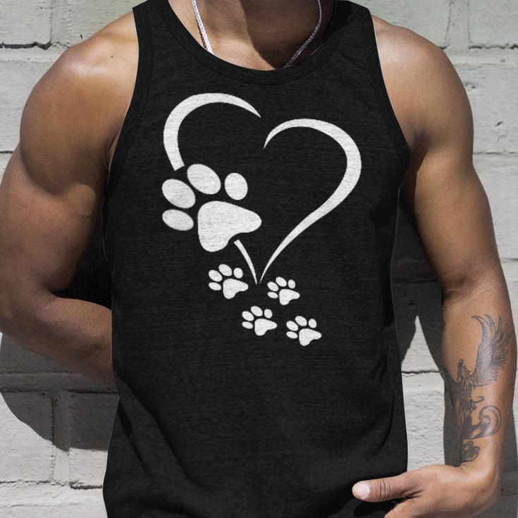 Dog Paw Heart Dog Paws Hearts Dog Paw - Dog Owner Unisex Tank Top Gifts for Him