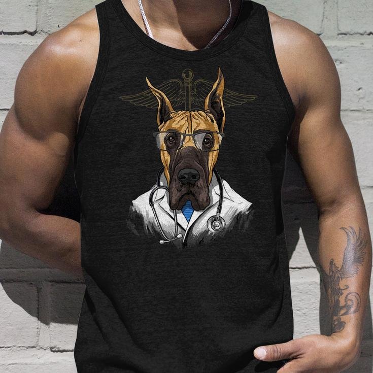 Dogtor Great Dane Vet Doctor Physician Surgeon Dog Lover Unisex Tank Top Gifts for Him